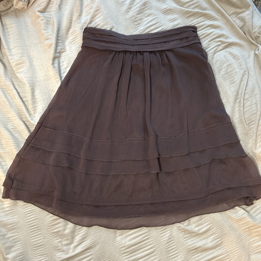 Bohemian whimsygoth witchy mid length brown skirt